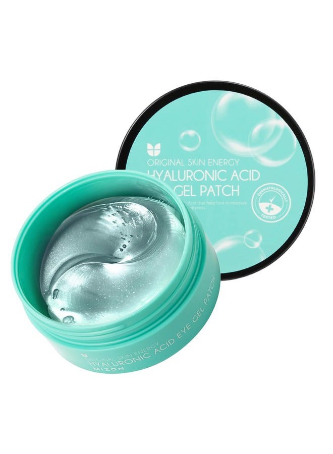 MIZON Hyaluronic Eye Gel Patch with Triple Hyaluronic Acid and Seaweed Extracts for Deep Hydration, Plumping, and Soothing – 60pcs – Improves Dryness and Smooth Texture - Image 1