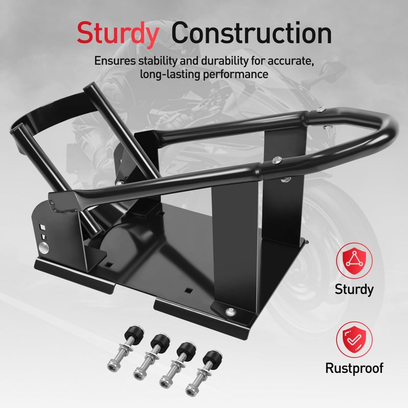 JY PERFORMANCE Motorcycle Wheel Chock, Universal Motorcycle Front Wheel Stand for Trailer, Cruiser, Sports & Dirt Bikes, 1800 lb Capacity Adjustable Wheel Stand for 15"-21" Wheels - Image 5