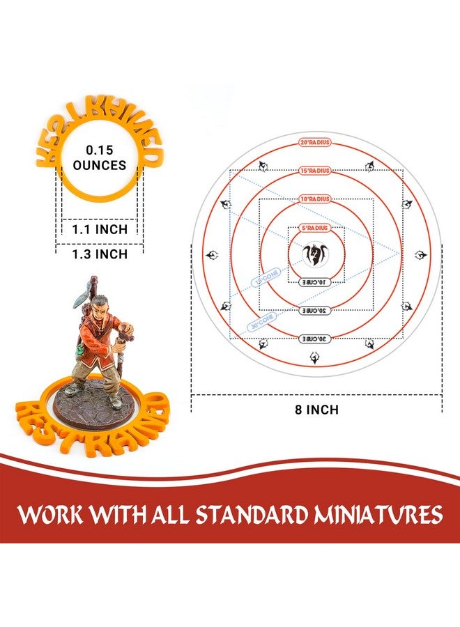 Byhoo Metal Dnd Condition Rings In 28 Markers With Spell Template, 112Pcs Dnd Miniatures Status Effect Rings With Storage Box, Ideal Gift For D&D Pathfinder And More Tabletop Rpg - Image 2
