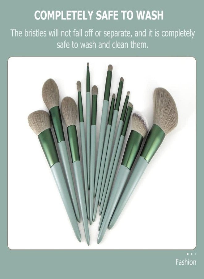 Calitate24 Professional Makeup Brush Set - 13Pcs Cosmetic Brushes for Eyeshadow, Eyebrow, Eyelash, Blusher, Foundation With Cosmetic Bag and 1 Sponge Blender - Image 3