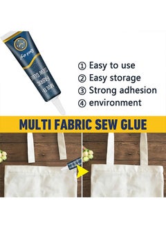 1PCS Cloth Repair Sew Glue, Instant Sew Glue Bonding Liquid, Quick Dry Multi Fabric Sew Glue, Fabric Glue for Clothing Permanent Washable, for Clothing Cotton Flannel Denim Leather, 50ml - pzsku/Z5529750E472026D5E9B1Z/45/_/1729154946/653736f9-60fb-47fc-9a7f-8f4f8384ca39