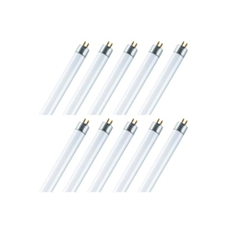 Office lighting application, aluminum and plastic housing, white color, high efficiency 35W T5 HE tube light with 6500K daylight spectrum, pack of 10 145 cm - Image 1