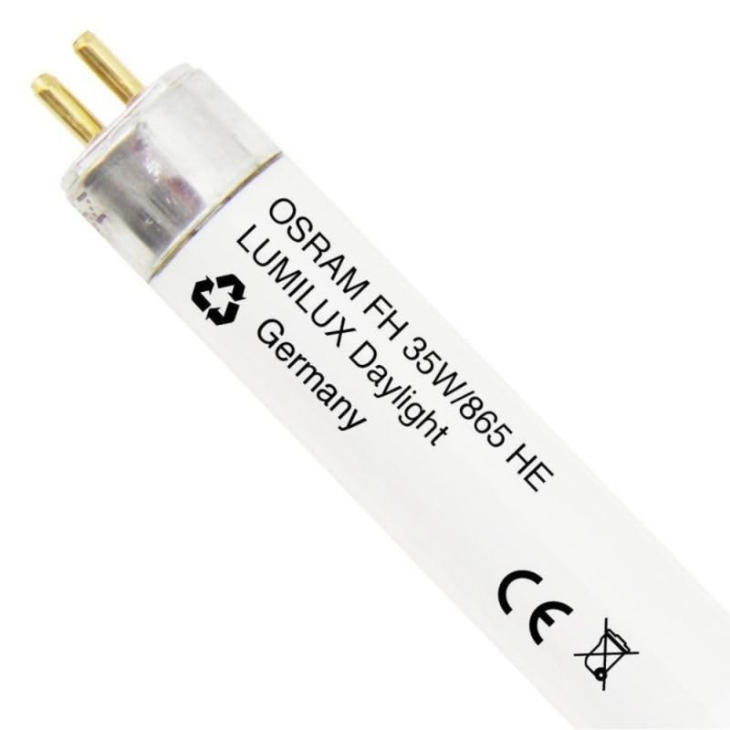 Office lighting application, aluminum and plastic housing, white color, high efficiency 35W T5 HE tube light with 6500K daylight spectrum, pack of 10 145 cm - Image 3