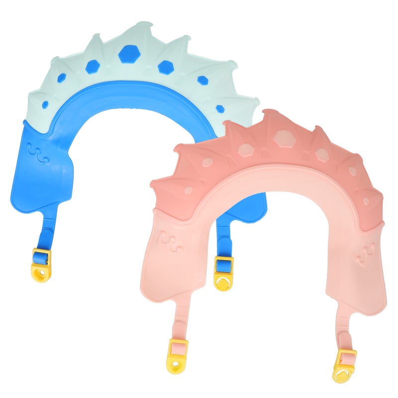 2pcs Baby Shower Cap Baby Bath Hat Shield Toddler Shower Visor Silicone Shower Hat For Baby - Image 1