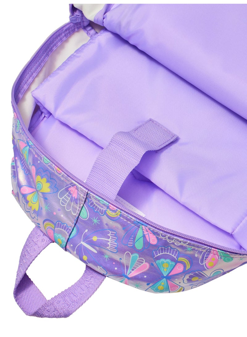 Smiggle Pink & Purple Cartoon Butterfly Backpack | Large Capacity Multi-Compartment School Bag - Image 3