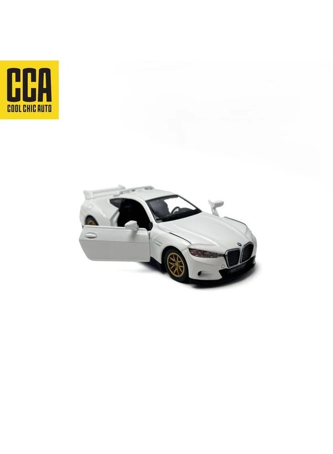 White Stripes BMW 3.0 CSL 1:42 موديل سيارة سبيكة لعبة جمع للكبار والأطفال - Image 2