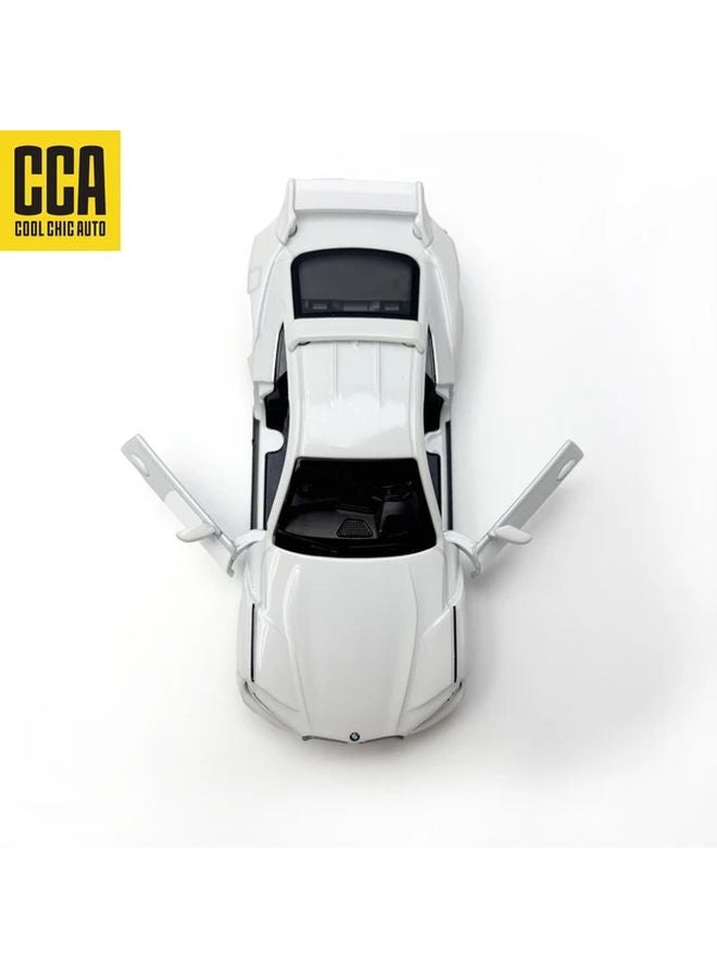 White Stripes BMW 3.0 CSL 1:42 موديل سيارة سبيكة لعبة جمع للكبار والأطفال - Image 5