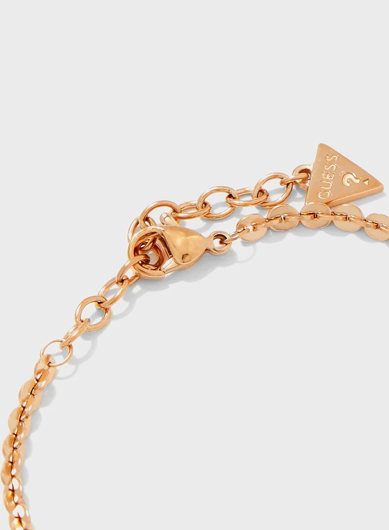 GUESS Butterfly Station Charm Bracelet