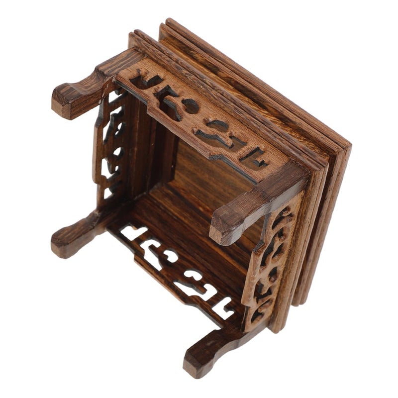 Solid Wood Rectangular Riser Stand For Indoor Plants Buddha Statues Flower Pots Home Decor - Image 2