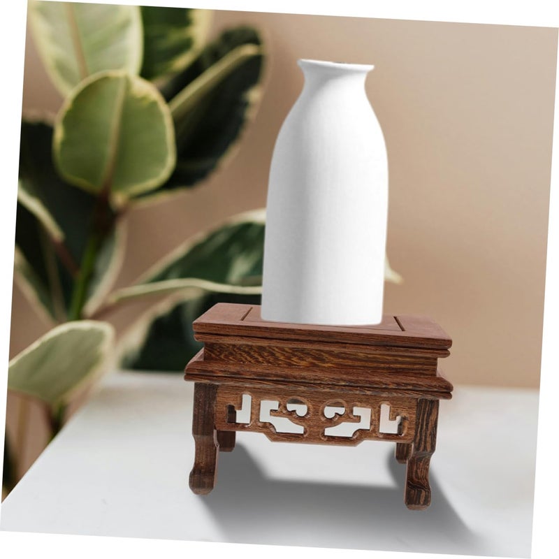 Solid Wood Rectangular Riser Stand For Indoor Plants Buddha Statues Flower Pots Home Decor - Image 5