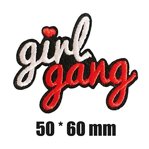 ZOOPOLR 4 Pcs Girl Gang Iron On Patches for Backpacks, Hats, DIY Sew on Applique Patch, Vintage Embroidered Patches for Repair Clothes, Jackets, Jeans - Image 4
