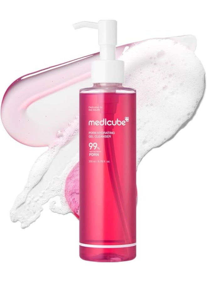 Medicube جل تنظيف الوجه من بيدران (200 مل) ، غسول وجه لطيف منخفض الحموضة مع LHA لتنظيف المسام بعمق وتقشير ، منظف مرطب مع حمض الهيالورونيك والسيراميدات لبشرة متوازنة ومشرقة - Image 1