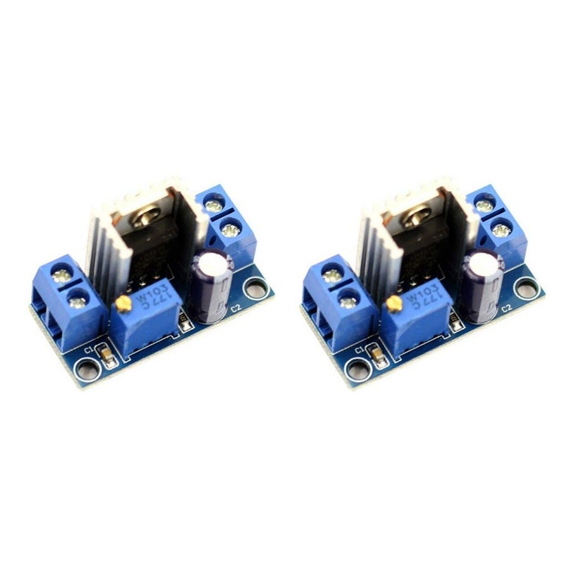 DEVMO 2PCS LM317 DC-DC Converter Buck Step-Down Circuit Board Module Linear Regulator Adjustable Voltage Regulator Power Supply