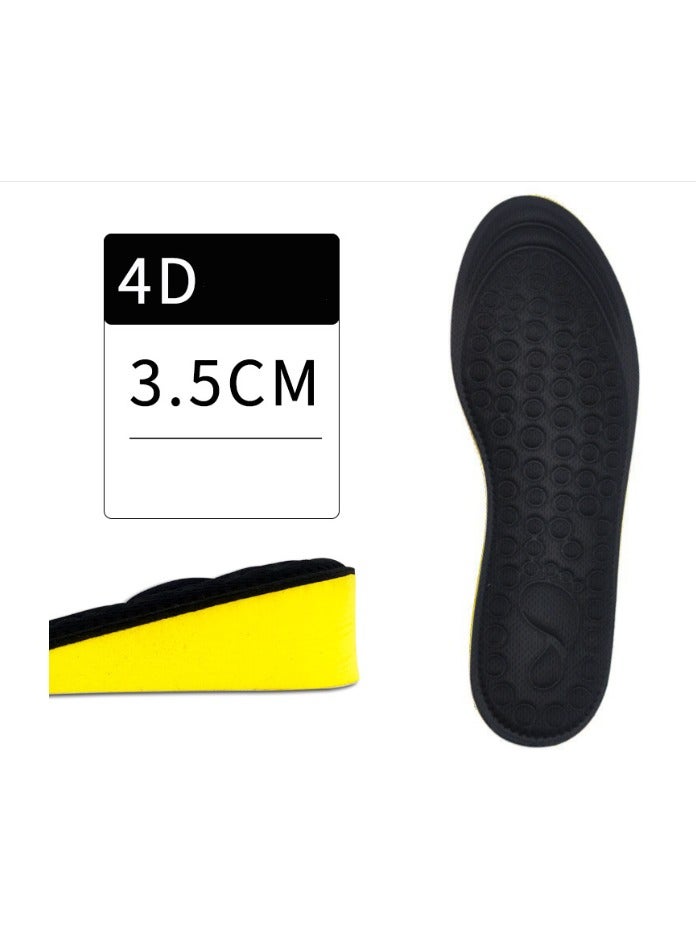 EBMINI New Anti Odor Sweat Absorbing Insole Increased Height Inside 3.5cm 