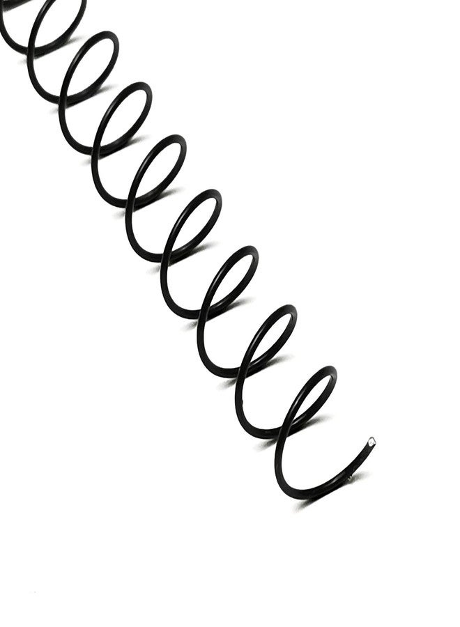 RAYSON 11.1mm Spiral Wire Coil Binding, 3:1 Pitch, 7/16" Metal Spiral Binding Coils 80 Sheets Capacity, Black Color & Pack of 100 - Image 1