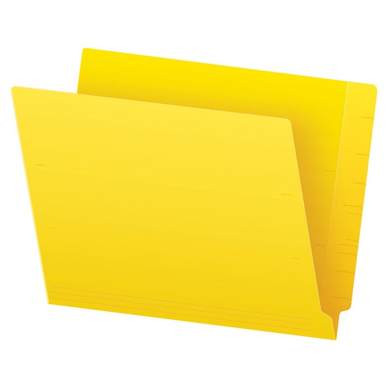 Pendaflex Colour End Tab Folders, Full Tab, Letter Size, Yellow, 100 per Box (H110DY) - Image 1