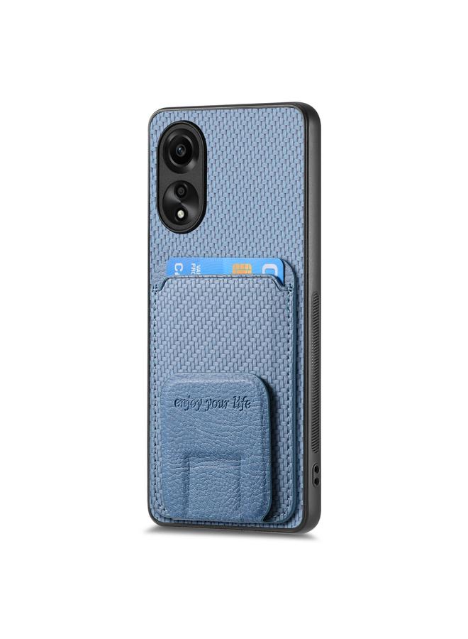 erorex Case For OPPO Reno6 Pro 5G Carbon Fiber Card Bag Fold Stand Phone Case - Image 3