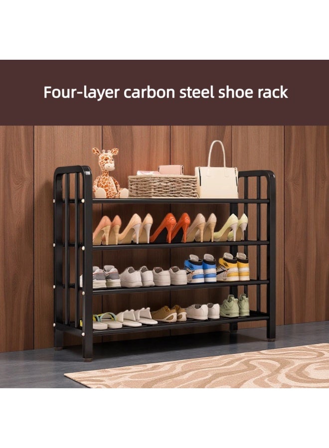 SALADAYS 4-Tier Shoe Rack, Shoe Storage Shelf Organizer, Sturdy and Durable Metal Structure Free Standing Shoe Rack for Closet Entryway Doorway(Black) - Image 3