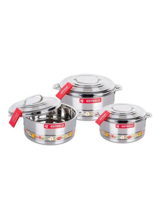 Esteelo Set of steel food containers, 3 pieces, Multiple sizes - Image 2
