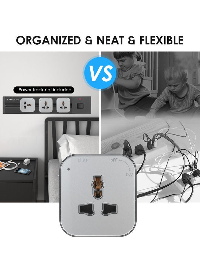 NIBEMINENT 3-Pin Track Socket Grey  - Image 3