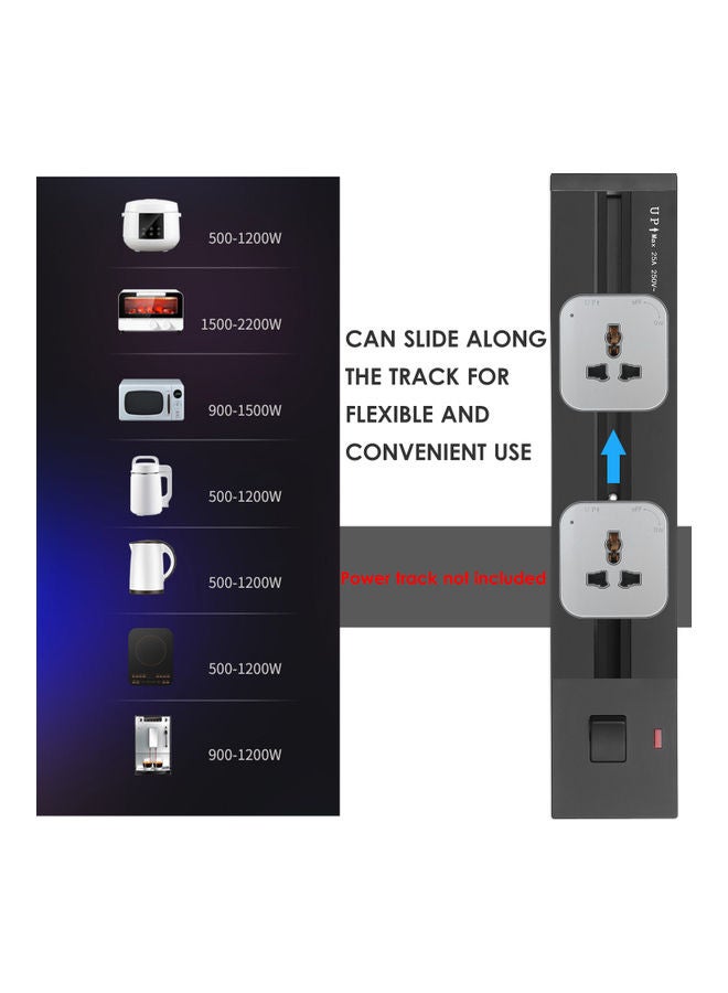 NIBEMINENT 3-Pin Track Socket Grey  - Image 2