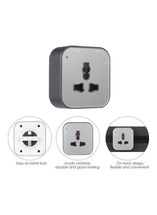 NIBEMINENT 3-Pin Track Socket Grey  - Image 5