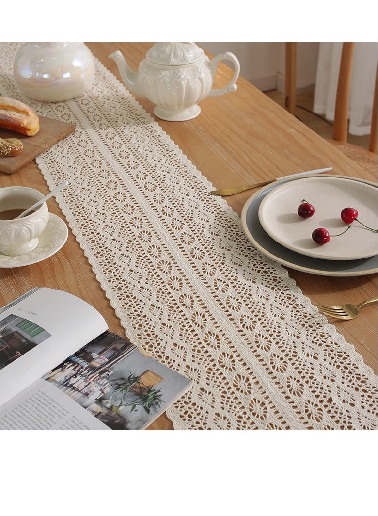 إسكدنيا الجدول العدائين القطن الكروشيه مجموعات الدانتيل البوهيمي عرس العدائين ، العدائين ماكرام البيج تعيين العروس سوببوهيميا الديكور ، ديكور المنزل الطعام - Image 2