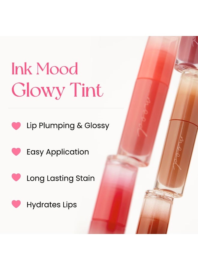 Peripera Ink Mood Glowy Tint | Lip-Plumping, Naturally Moisturizing, Lightweight, Glow-Boosting, Long-Lasting, Comfortable, Non-Sticky, Mask Friendly, No White Film 020 BROWN YAKGWA (HONEY K-OOKIE) - Image 3