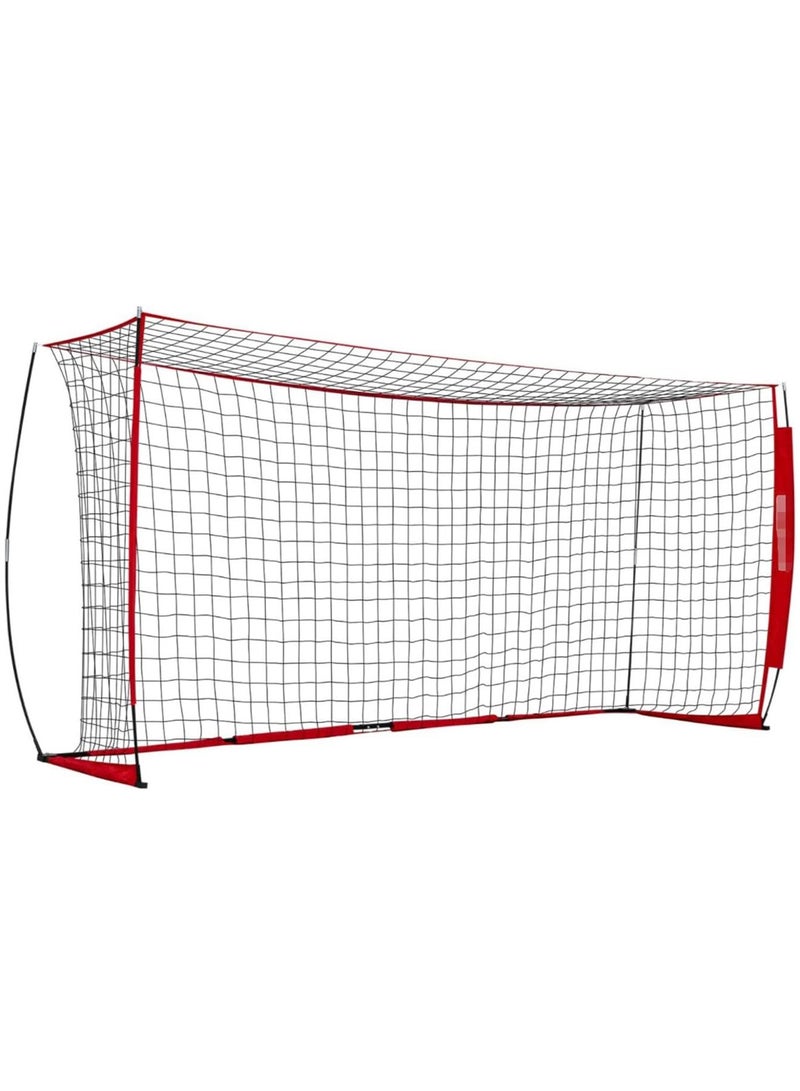 Generic Portable Football Goal Net Collapsible Metal Base Quick Setup Ultra Portable Full Size Framed Soccer Goal - Image 1