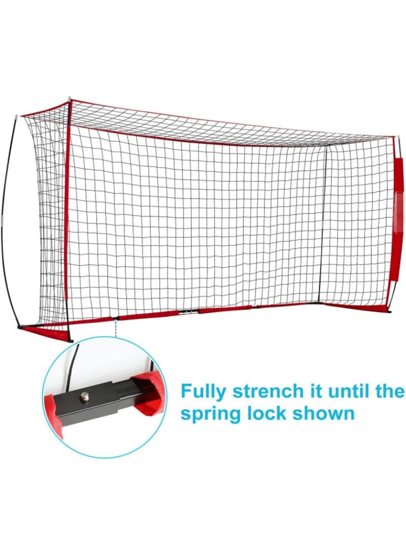 Generic Portable Football Goal Net Collapsible Metal Base Quick Setup Ultra Portable Full Size Framed Soccer Goal - Image 2