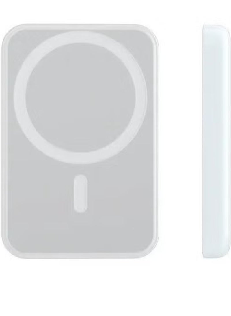 Generic - MagSafe Wireless Power Bank for iPhone 14 Plus – 10,000mAh Portable Charger in White - Image 1