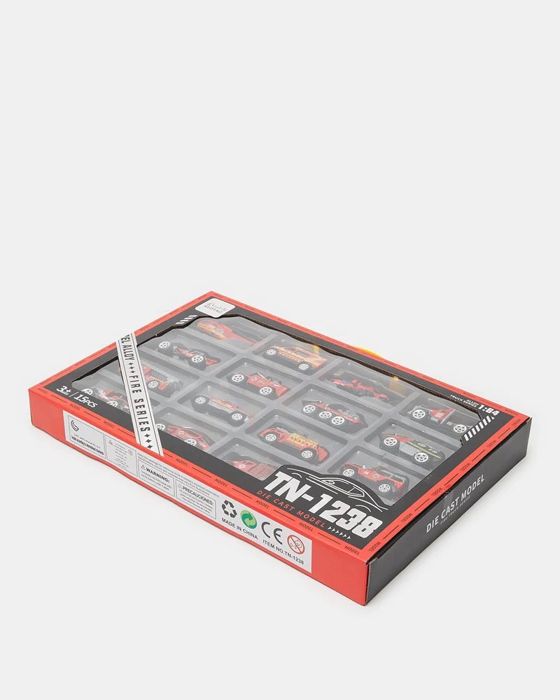 REDTAG Assorted Free-Wheel Metal Car 15-Piece Set