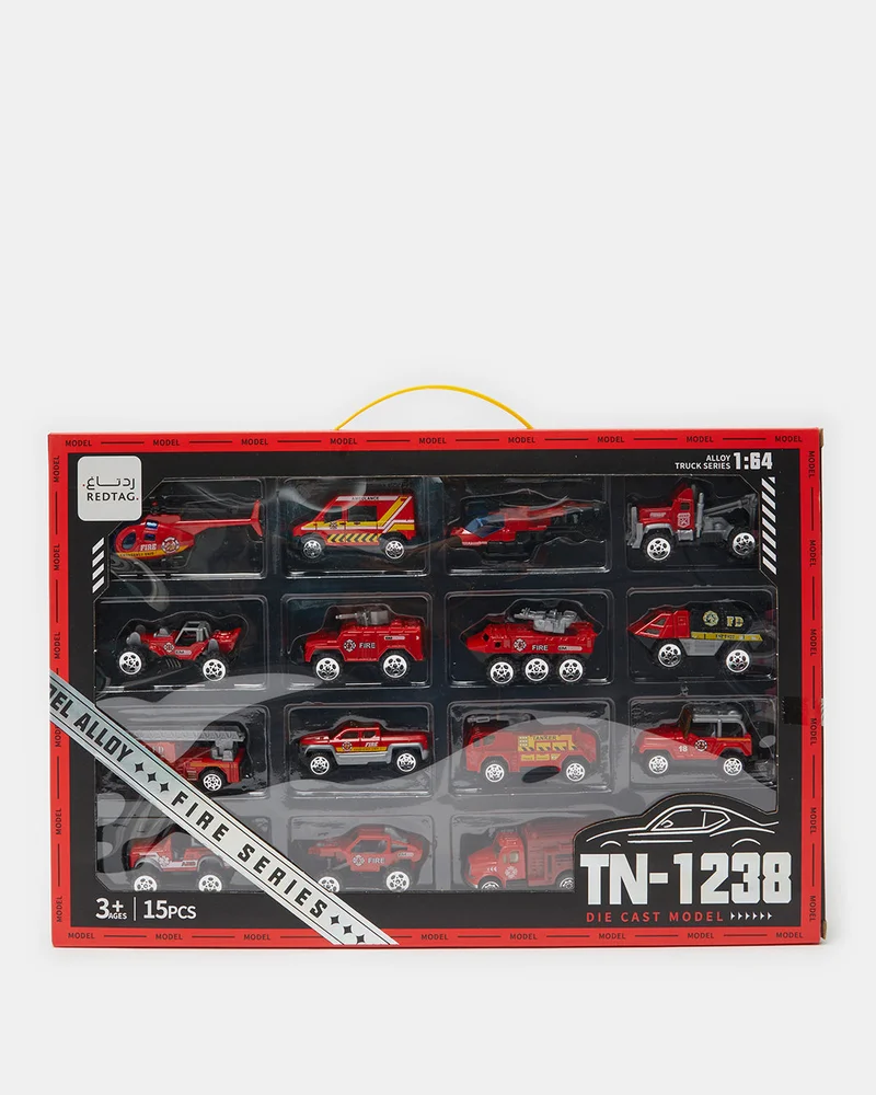REDTAG Assorted Free-Wheel Metal Car 15-Piece Set