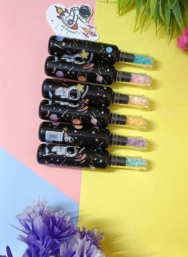 SKINPLUS Astronaut Space Theme Bottle Shape Highlighters | Set Of 6 | Fine Grip Marker Pen | Ideal For Office Stationery & Kids - Image 1