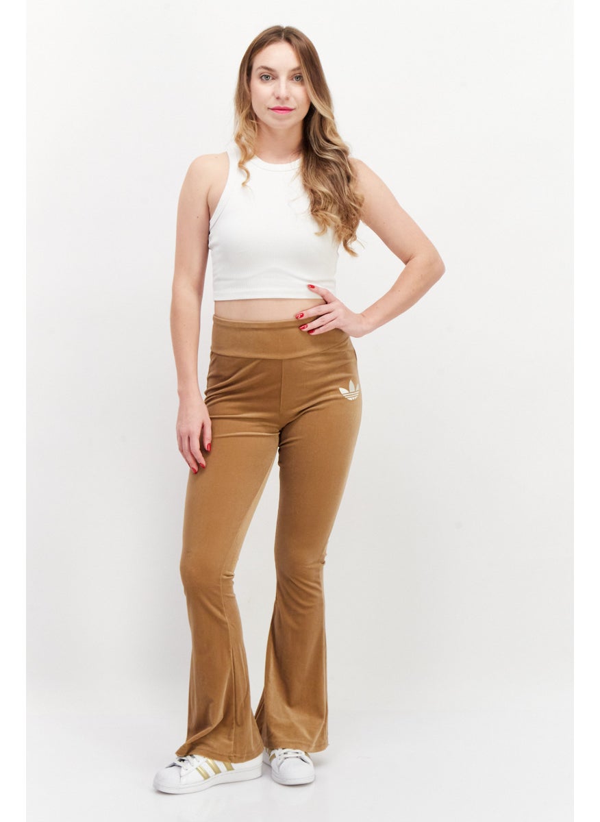 adidas Originals Women Sportswear Fit Flare Outdoor Leggings, Light Brown  - Image 2
