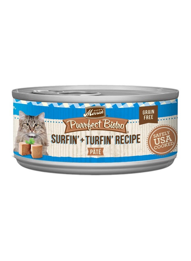 ميريك طعام القطط المعلب الناعم الفاخر الخالي من الحبوب Purrfect Bistro، وصفة Surfin' And Turfin' - (عبوة من 24 علبة) 5.5 أونصة - Image 1