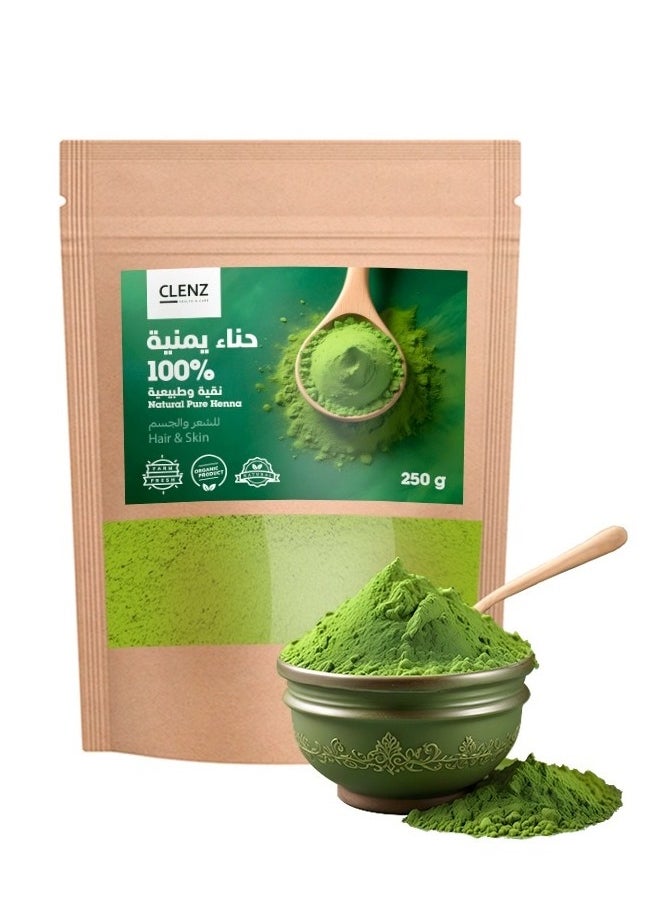 CLENZ Natural Pure Yemen Henna Powder - 250 g  - Image 1