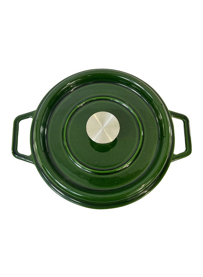 PARFAIT Dual Ergonomic Handle Cast Iron Casserole with Lid Green 24cm KA24N-G - Image 2