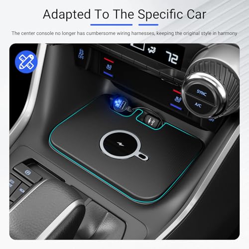 Xipoo Car Wireless Charger Compatible with 20192025 Toyota RAV4 Charging Tray Magnetic Wireless Phone Charging Pad Replacement for 20192025 Toyota RAV4 Accessories - Image 3