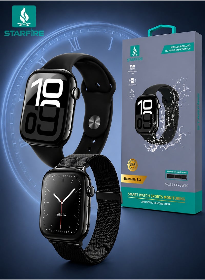 Starfire Smart Watch Starfire SF-SW10, 2.01 Inch Full Touch Screen, 550 Nits, Wireless Charging, IP65, Metal Midframe, Black - Image 1