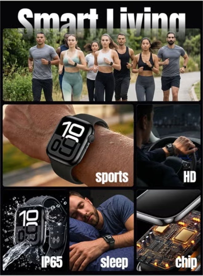 Starfire Smart Watch Starfire SF-SW10, 2.01 Inch Full Touch Screen, 550 Nits, Wireless Charging, IP65, Metal Midframe, Black - Image 2