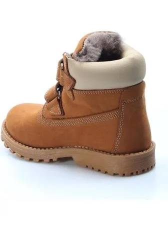 Fast Step Leather & Fur Unisex Kids Worker Boots 006KPA1001
