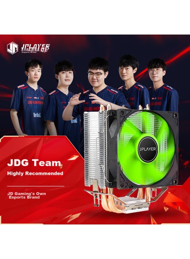 Jplayer Huanshuang 400 Non-led Cpu Air Cooler, 4 Copper Tubes 9cm Noise-reducing Fan, Multi-platform With Thermal Paste, Jps117 - Image 2