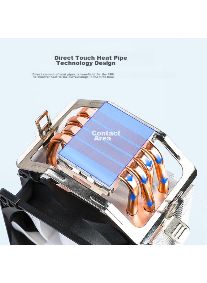 Jplayer Huanshuang 400 Non-led Cpu Air Cooler, 4 Copper Tubes 9cm Noise-reducing Fan, Multi-platform With Thermal Paste, Jps117 - Image 5