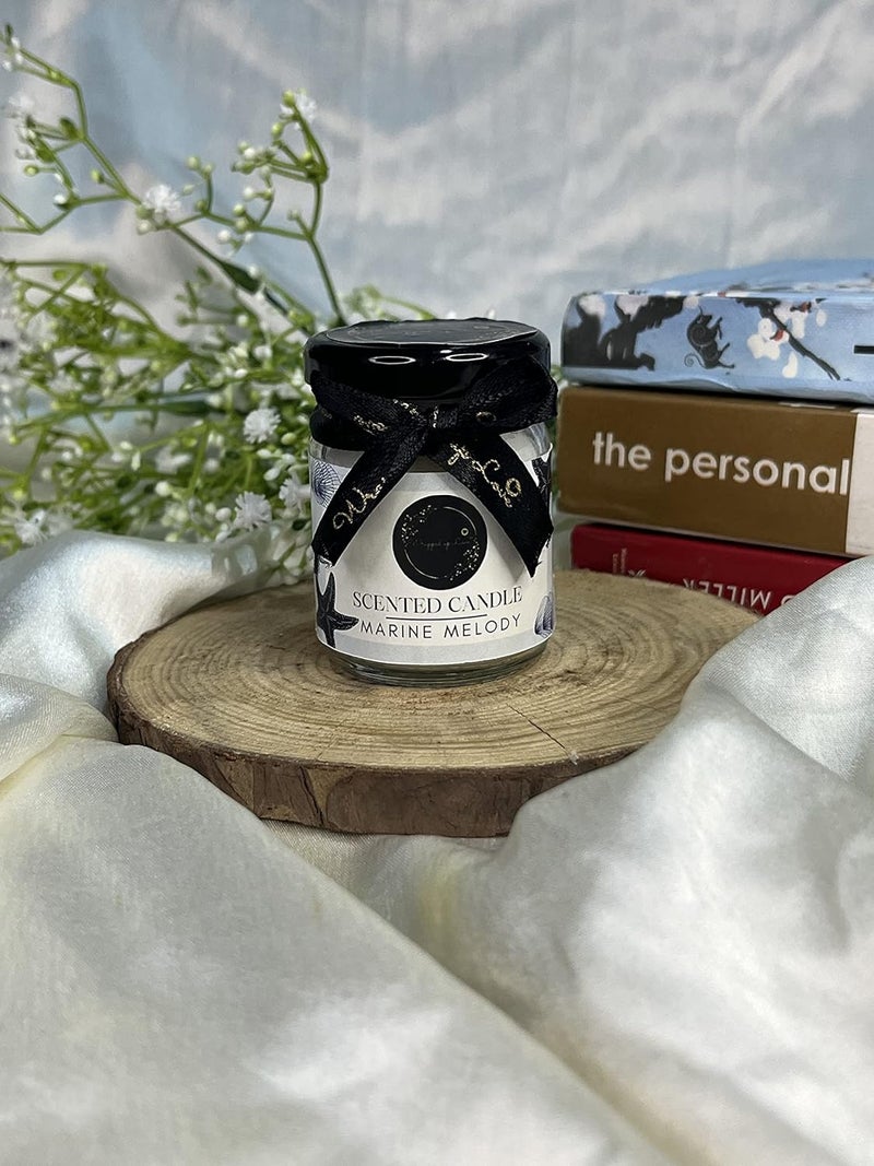 Wrapped up Love Scented Candles Pack of 4 Saffron Sandalwood Cherry Magnolia Roasted Coffee Marine Melody 15 Hours Burn time - Image 5