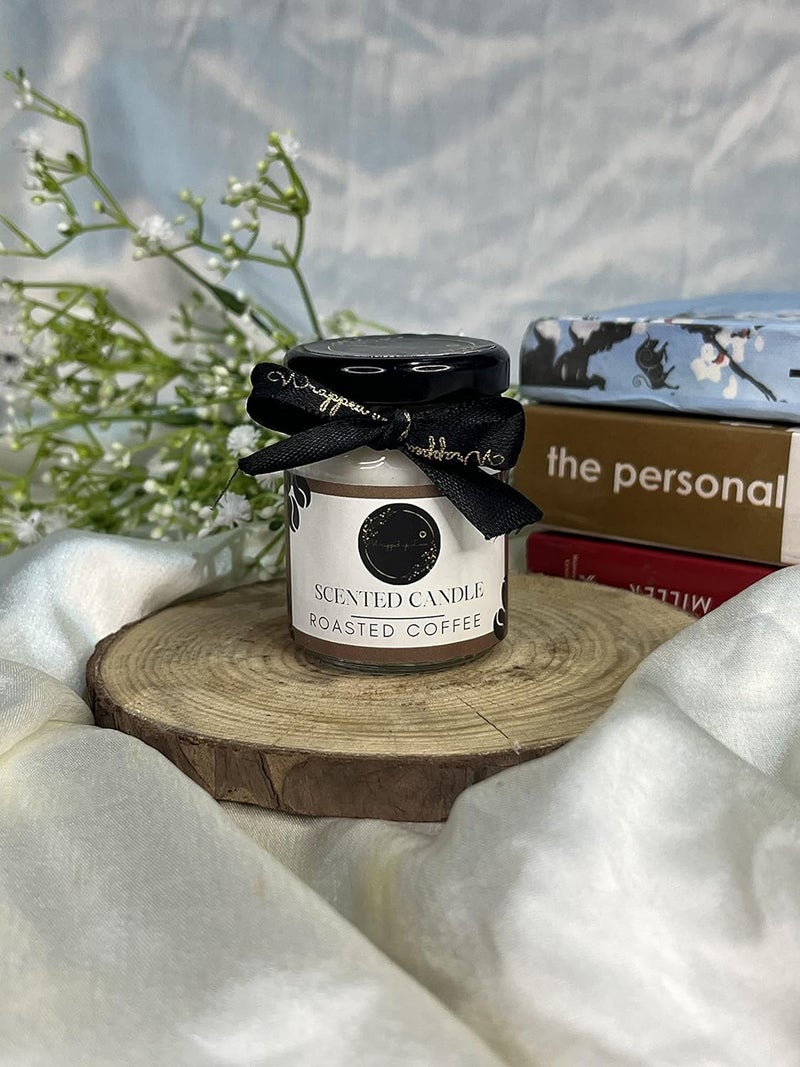 Wrapped up Love Scented Candles Pack of 4 Saffron Sandalwood Cherry Magnolia Roasted Coffee Marine Melody 15 Hours Burn time - Image 4