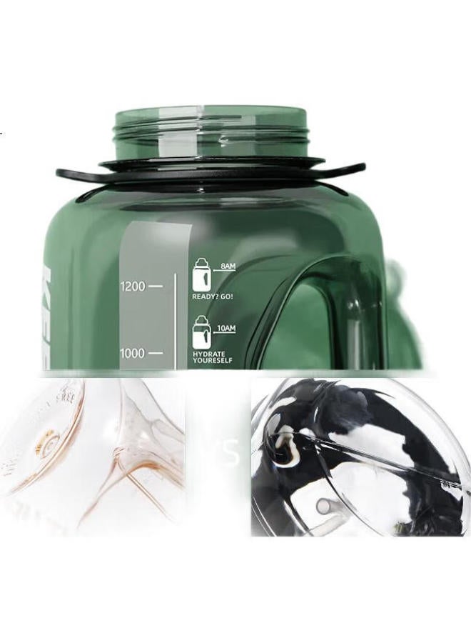 Fga Fuguang Large Capacity Fitness Plastic Water Bottle, Tritan Straw Sports Outdoor Student Wide-Body Water Jug - Image 2