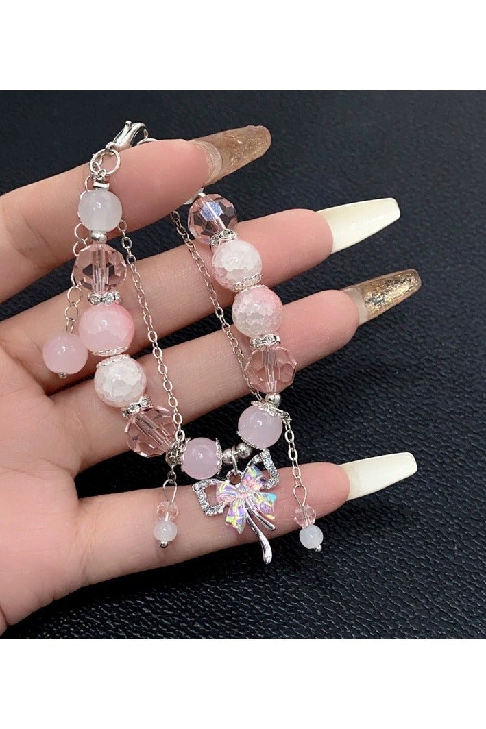 Goolsky Bowknot Crystal Bracelet for Women – Cute Girly Hand Chain | Sweet Gift for Girls & BFF  - Image 4