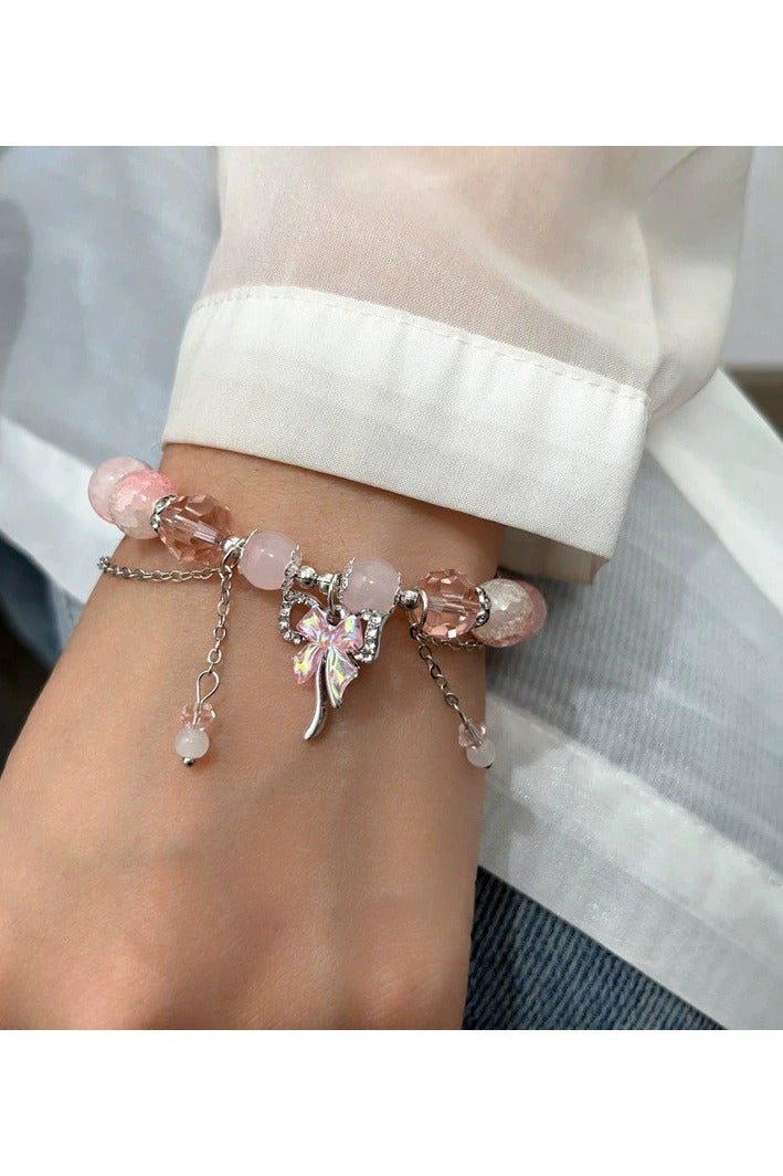 Goolsky سوار كريستال بتصميم ربطة للبنات – سلسلة يد أنيقة وجميلة، هدية رائعة للبنات وصديقاتهن - Image 1