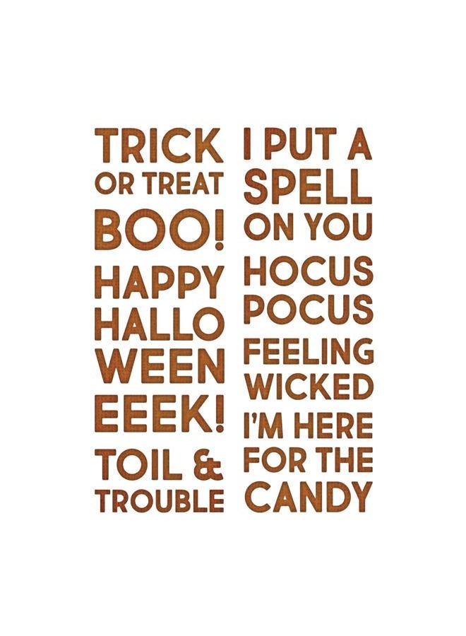 Sizzix Thinlits Die Set 9PK Bold Text Halloween by Tim Holtz | 665995 | Chapter 3 2022, Multicolor, One Size - Image 1